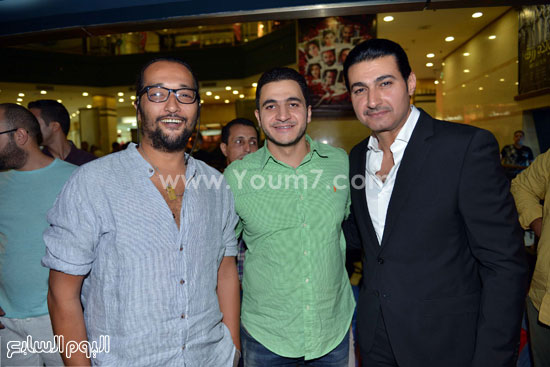ياسر جلال وكريم السبكى والمخرج حسين المنباوى -اليوم السابع -7 -2015