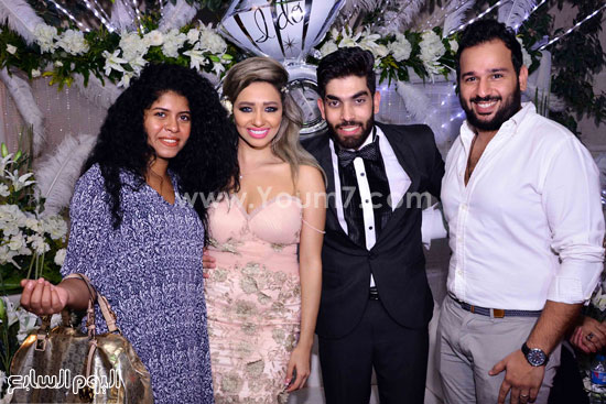 	العروسان وليد سعد وحرمه وريهام عاصم -اليوم السابع -7 -2015