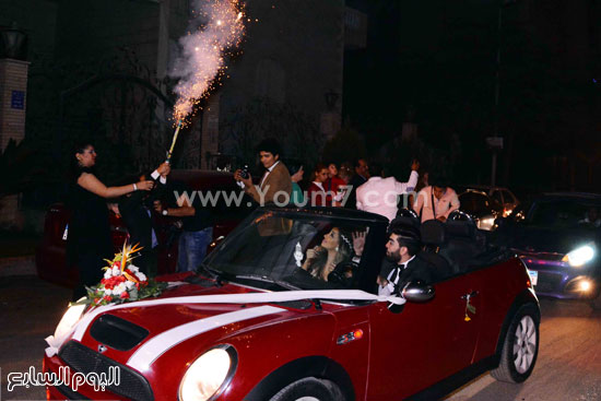 لحظة وصول العروسين -اليوم السابع -7 -2015