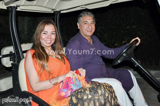 شريف عبد المنعم وحرمه شيرين الرخاوى يغادران الحفل -اليوم السابع -7 -2015
