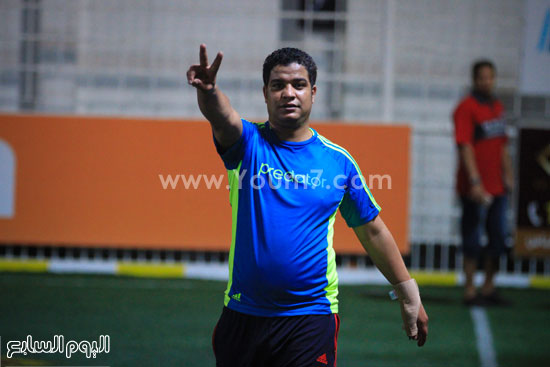 محمد الجالى أثناء المباراة  -اليوم السابع -7 -2015