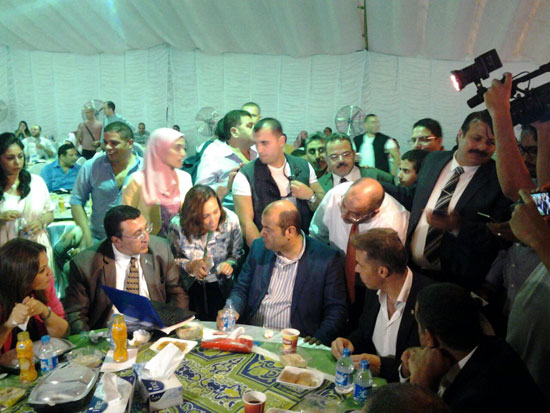 وزير التموين خالد حنفى خلال حفل الإفطار -اليوم السابع -7 -2015