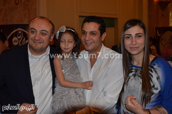 علاء الكحكى وإيهاب جلال وزوجته وابنته -اليوم السابع -7 -2015
