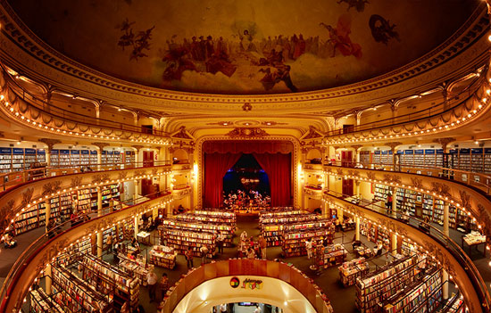 مسرح عمره 100 عام يتحول إلى مكتبة رائعة بمدينة بوينس أيرس فى الأرجنتين (1)
