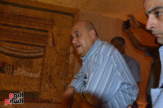 وزير السياحة يزور مقبرة توت عنخ آمون غرب الأقصر (12)
