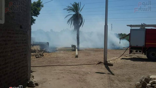 حريق فى عشة بقرية مرسال بمدينة إسنا (3)