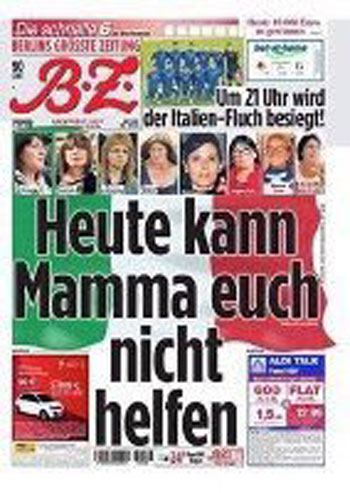 صحيفة ألمانية تسخر من أمهات لاعبى المنتخب الإيطالى
