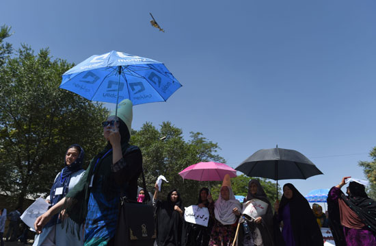 1مظاهرات فى أفغانستان احتجاجا على تنفيذ مشروع الطاقة عبر ممر سالانج (3)