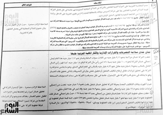 المراقبة المالية على شركة مصر للطيران للخطوط الجوية (2)