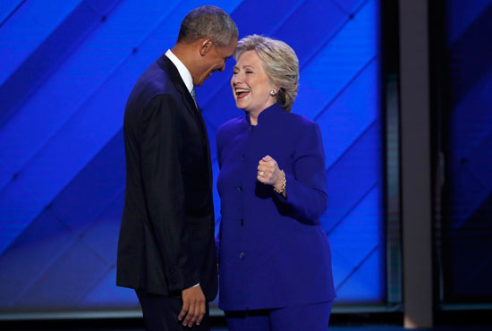 0-(2)أوباما يؤيد هيلارى كلينتون ويطالب الديمقراطيين بالدفع بها إلى رئاسة أمريكا