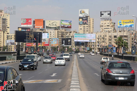 سيولة مرورية فى ميدان التحرير وشوارع وسط البلد  (1)