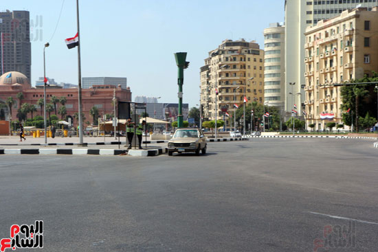 سيولة مرورية فى ميدان التحرير وشوارع وسط البلد  (3)