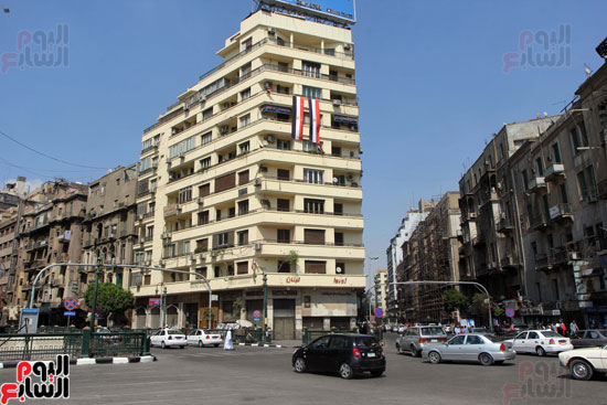 سيولة مرورية فى ميدان التحرير وشوارع وسط البلد  (5)