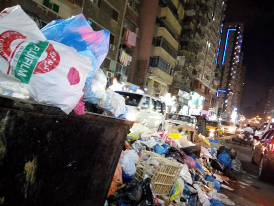 القمامة المنتشرة بشوارع حى المتزه (1)