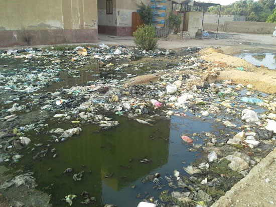 القمامة والصرف الصحى يغرقان شوارع عزبة أبو منصور (1)