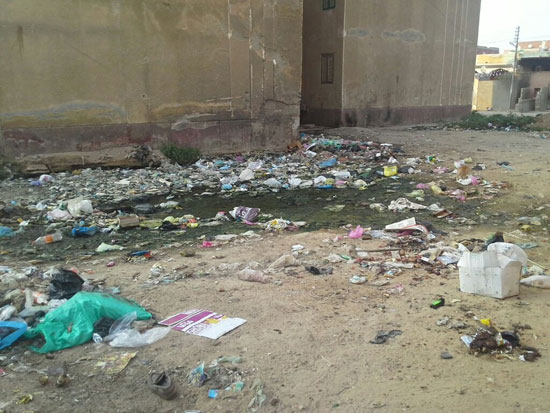 القمامة والصرف الصحى يغرقان شوارع عزبة أبو منصور (3)