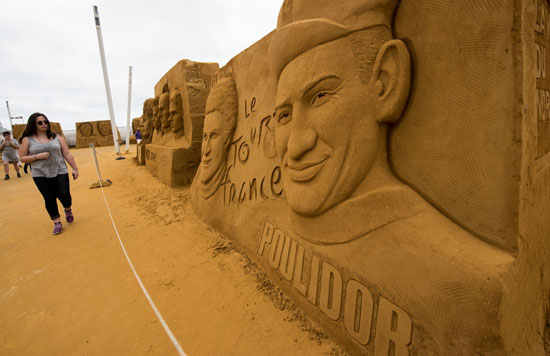 مادونا وجيمس بوند وباتمان الوجوه الأبرز فى النحت على الرمال بفرنسا (10)