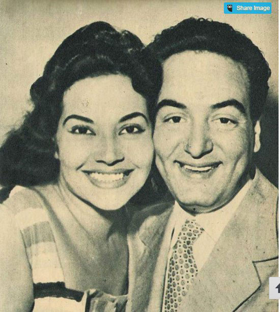 محمد فوزى وزوجته الفنانة مديحة يسرى -اليوم السابع -8 -2015
