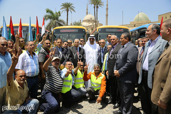 الدكتور سلطان الجابر مع جلال السعيد محافظ القاهرة -اليوم السابع -8 -2015