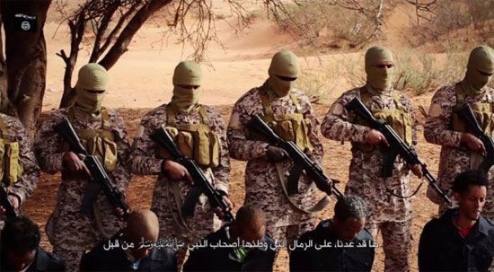 داعش يعدم 28 إثيوبياً مسيحياً فى ليبيا -اليوم السابع -8 -2015