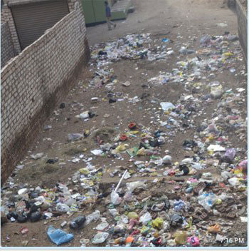 انتشار القمامة بشارع الأجهورى بمدينة طوخ  -اليوم السابع -8 -2015