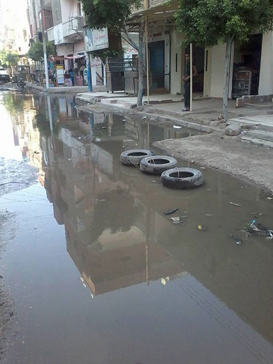  شارع الدقهلية يغرق فى مياه الصرف الصحى -اليوم السابع -8 -2015