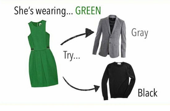 إذا اخترتِ اللون الأخضر يمكن أن يرتدى خطيبك الرمادى أو الأسود  -اليوم السابع -8 -2015