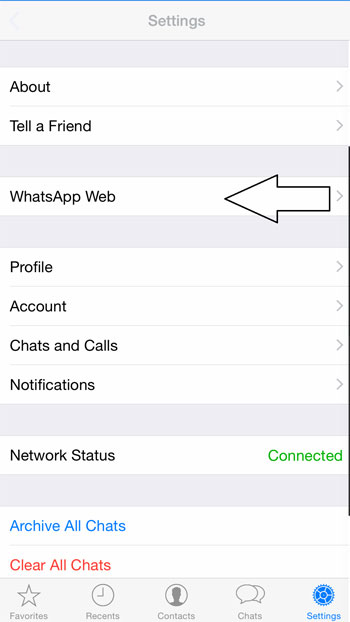	الضغط على whatsapp web  -اليوم السابع -8 -2015