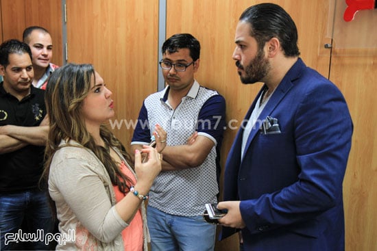 رامى عياش ورئيس قسم السوشيال ميديا رحاب عبد اللاه -اليوم السابع -8 -2015