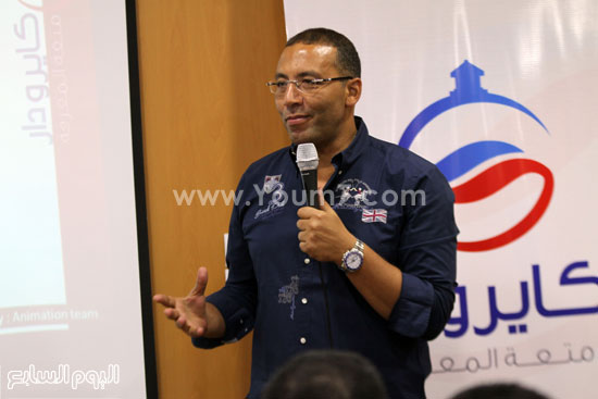  الكاتب الصحفى خالد صلاح يلقى كلمة خلال تكريم المدرسين  وأوائل الثانوية -اليوم السابع -8 -2015
