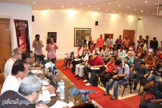 	جانب من الحضور الإعلامى بالمؤتمر  -اليوم السابع -8 -2015