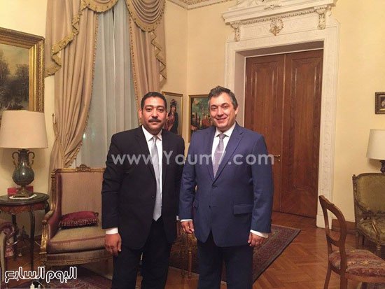 رئيس مجلس الأعمال المصرى الروسى مع الزميل كريم عبد السلام -اليوم السابع -8 -2015