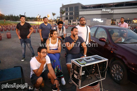 المخرج كريم محمد والمنتج يحيى مرسى و الإستايلست آية الجناينى -اليوم السابع -8 -2015