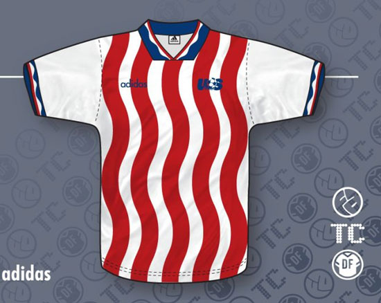 القميص الأساسى لفريق مانشستر يونايتد الإنجليزى، خلال الفترة بين عامى 1992 حتى 1994، وهو من صنع شركة 