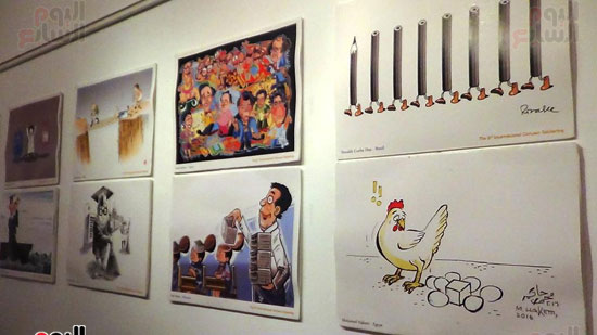 افتتاح معرض الملتقى الدولى للكاريكاتير بقصر ثقافة الإسماعيلية (4)