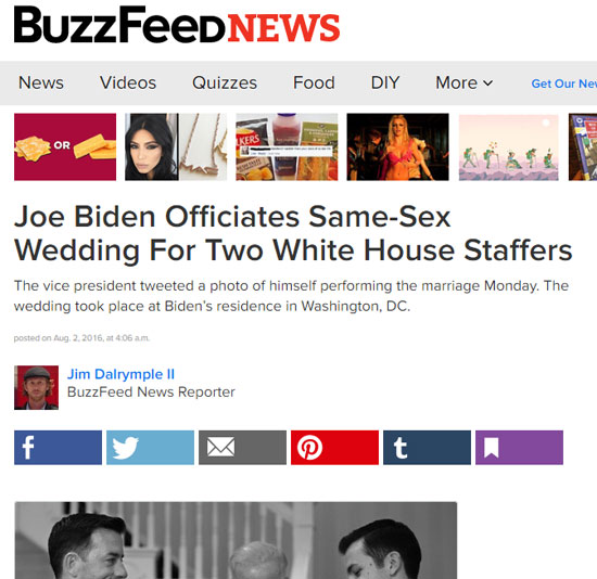 نائب الرئيس الأمريكى يزوج شابين مثليين يعملان بالبيت الأبيض (2)
