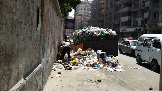 انتشار القمامة وإنارة أعمدة الكهرباء نهارا بالإسكندرية (2)