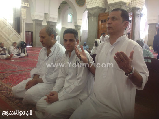 أثناء الصلاة والدعاء فى مسجد قباء ‎ -اليوم السابع -9 -2015