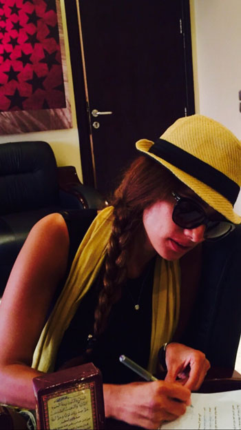 توقيع زينة على مسلسلها الجديد -اليوم السابع -9 -2015