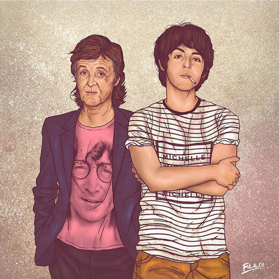 صورة للنجم Paul McCartney فى مرحلتى الشباب والشيخوخة -اليوم السابع -9 -2015