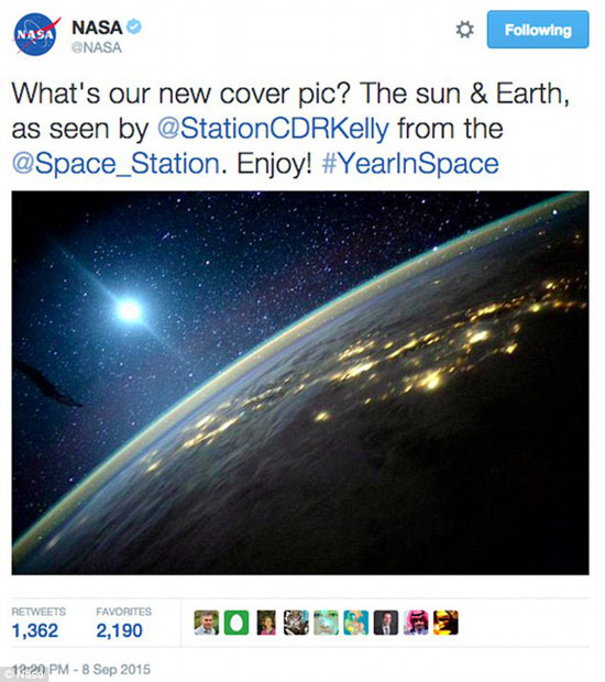 ناسا تتسبب فى سخرية 1,2 مليون متابع لها على تويتر