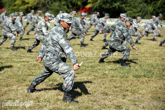 تدريبات جيش التحرير الشعبى الصينى فى heihe. -اليوم السابع -9 -2015