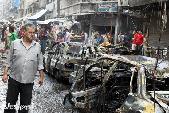 جانب من الدمار فى حلب بشمال سوريا. -اليوم السابع -9 -2015