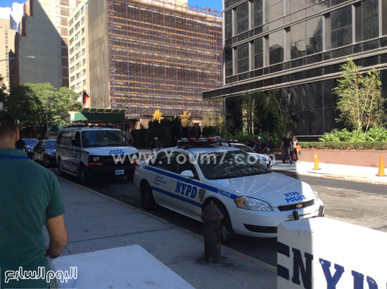  سيارات الشرطة تحيط بمقر الأمم المتحدة -اليوم السابع -9 -2015