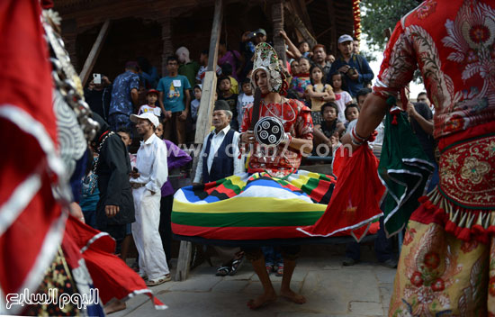 	يعتبر مهرجان اندرا جاترا من أهم المهرجانات الدينية فى نيبال -اليوم السابع -9 -2015