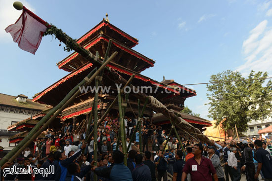 يعد المهرجان أحد أكبر الاحتفالات الدينية فى نيبال -اليوم السابع -9 -2015