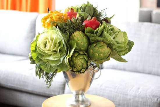 طريقة لتزيين المنزل بالخضراوات والفاكهة الخريفية -اليوم السابع -9 -2015