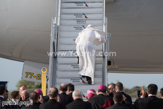 	كان البابا متجها إلى فلاديلفيا كجزء من رحلته إلى الولايات المتحدة. -اليوم السابع -9 -2015