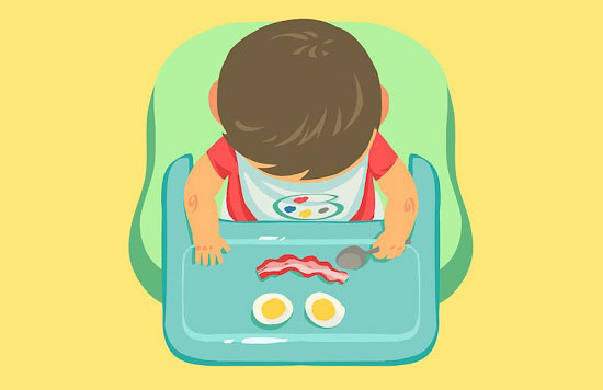 طفل يأكل طفل يتناول الطعام كرتون juhyiop