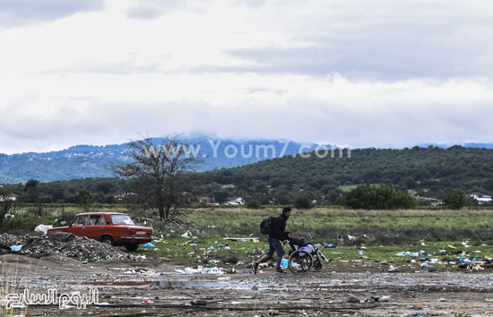 على الحدود المقدونية اليونانية -اليوم السابع -9 -2015